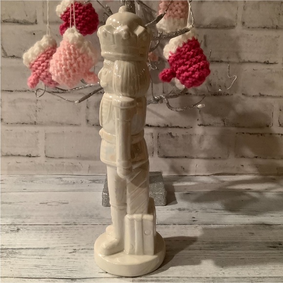 Peppermint Square 10” Pearlized Nutcracker Decor - Picture 3 of 7